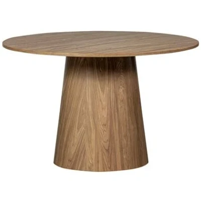 Afbeelding van WOOOD Maan Eettafel MDF Walnoot 75x120x120