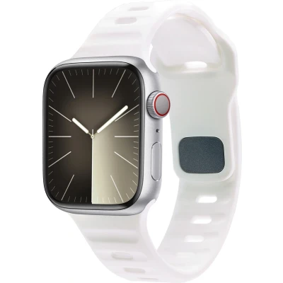 Afbeelding van imoshion Active Sport siliconenbandje voor de Apple Watch Series 1 t/m 10 / SE Ultra (2) (44/45/46/49 mm) Wit