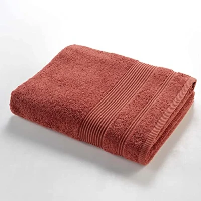 Afbeelding van douceur d&#039;intérieur, Badhanddoek, 90 x 150 cm, terracotta, 100% katoen, tederheid