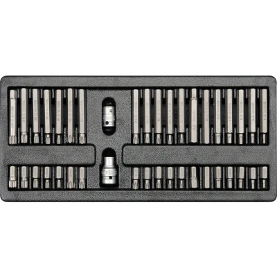 Afbeelding van YATO YT 5538 Gereedschapmodule 40 H4, H5, H6, H7, H8, H10, H12, T20, T25, T30, T40, T45, T50, T55, M5, M6, M7, M10, M12 1/2, 3/8
