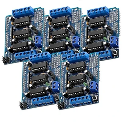 Afbeelding van AZDelivery L293D Motor Driver Shield, 4 Kanaals Stepper Driver, Expansion Board compatibel met Arduino inclusief en E Book! 1