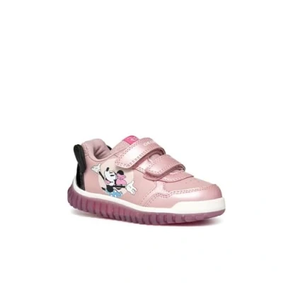 Afbeelding van Geox Lightyloo GIRL Light UP Sneakers laag voor kinderen, Maat: 25, Old rose/black Imitatieleer/ textiel