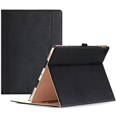Afbeelding van ProCase PU lederen portemonnee hoes voor iPad Pro 12,9 inch 2017/2015 zwart