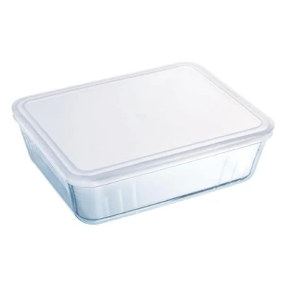 Image de Plat rectangulaire 0.8l verre + couvercle plastique Pyrex 241p000/5046