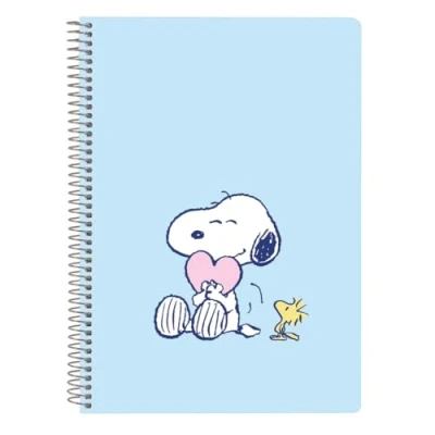 Afbeelding van Notitieboekje Snoopy Love Blauw A5 80 Lakens