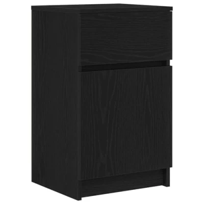 Afbeelding van vidaXL Nachtkastje 39x35x65 cm bewerkt hout zwart