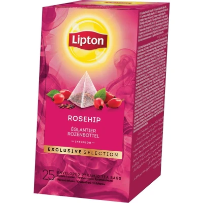 Afbeelding van Lipton thee, Rozebottel, Exclusive Selection, doos van 25 zakjes thee