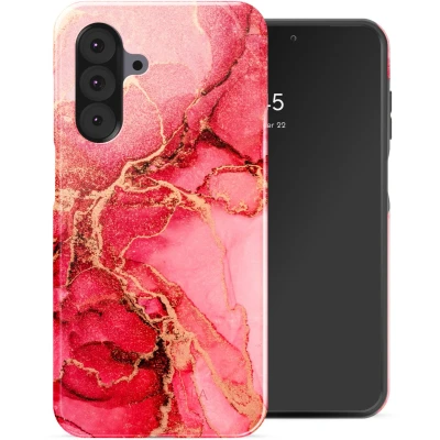 Afbeelding van Selencia Hoesje Geschikt voor Samsung Galaxy A26 Vivid Backcover Rosy Marble