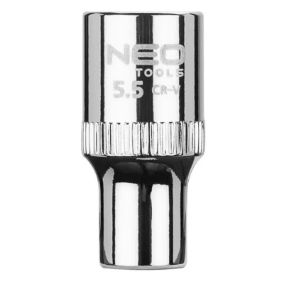 Afbeelding van NEO TOOLS 08 223 Steeksleutelelement 1/4 3124 5.5 mm Chroom vanadium staal SuperLock