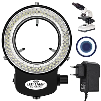 Afbeelding van Tiamu Industriële led ringverlichting, 144 leds, microscooplamp, dimbare ledverlichting, 0 100% dimbaar, microscooplamp