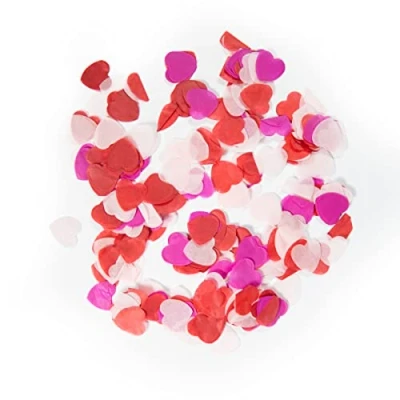 Afbeelding van Confetti Hartjes rood/roze groot 14 gram