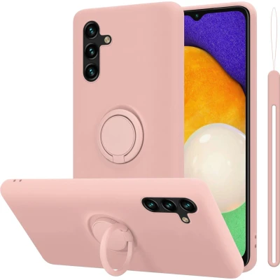 Afbeelding van Cadorabo Hoesje geschikt voor Samsung Galaxy A13 5G in LIQUID ROZE Beschermhoes van flexibel TPU silicone Case Cover met ring