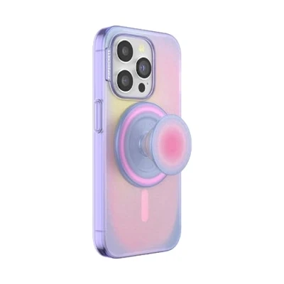Afbeelding van PopSockets: PopCase PlantCore voor MagSafe Plantaardige telefoonhoes iPhone 15 Pro met compatibele PopGrip Handvat verwisselbare bovenkant Aura