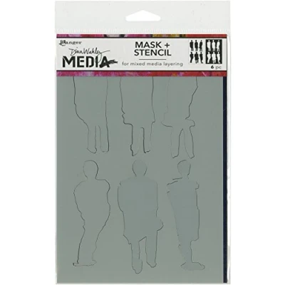 Afbeelding van Ranger Dina Wakley MEdia Stencils Funky Silhouettes (MDS60604)