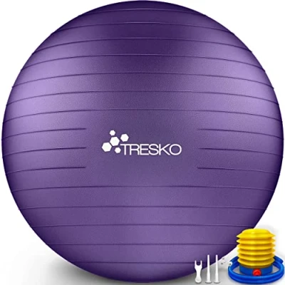 Afbeelding van Fitnessbal met pomp diameter 85 cm Paars