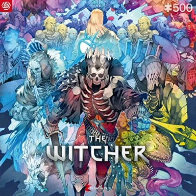 Afbeelding van Good Loot puzzel, The Witcher Monster Faction, illustratie van het spel voor volwassenen en jongeren, puzzel 500 stukjes, geïnspireerd op een computerspel, 34 x 48 cm