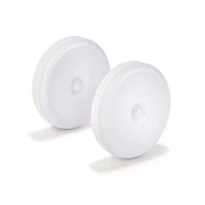 Afbeelding van EGLO Cascia Wandlamp set 2 stuks Kastverlichting/Trapverlichting Bewegingssensor LED Ø 8,5 cm Wit Oplaadbaar/Draadloos Magnetisch