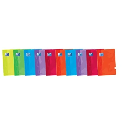 Afbeelding van Oxford, Set van 10 geniete schriften A5+, softcover, 48 effen witte vellen, verschillende kleuren
