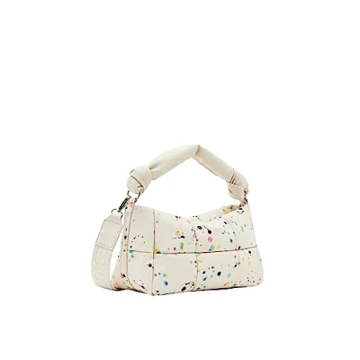Afbeelding van Desigual Droplets Quilted Handtas, Dames, Maat: One Size, White