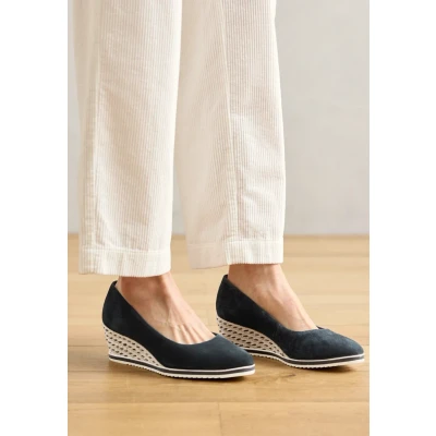 Afbeelding van Tamaris Pumps met sleehak blauw Leer Dames Maat 40
