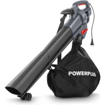 Afbeelding van Powerplus Elektrische Bladblazer POWEG9014 3300 W Maximale luchtsnelheid van 270 km/h 3 in 1 versnipperen, blazen, zuigen Met 40 L opvangzak Tuingereedschap