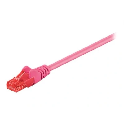 Image de goobay Câble réseau RJ 45 (M) pour 1.5 m UTP CAT 6 moulé, sans crochet magenta