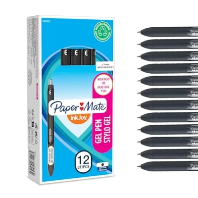 Afbeelding van Paper Mate® InkJoy® gelpen medium punt zwarte inkt 12 stuks