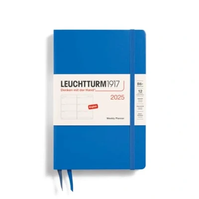 Afbeelding van Leuchtturm1917 Weekly Planner B6+ Paperback 12 maanden 2025 Hardcover Sky