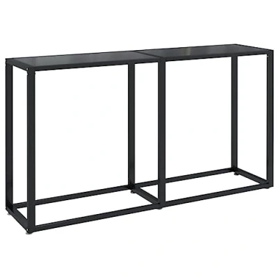 Afbeelding van vidaXL Wandtafel 140x35x75,5 cm gehard glas zwart