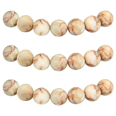 Afbeelding van MJDCB 60 stuks 6 mm halfedelstenen bloedsteen kralen met gat, natuurlijke ronde losse voor het maken van sieraden, armbanden, halskettingen
