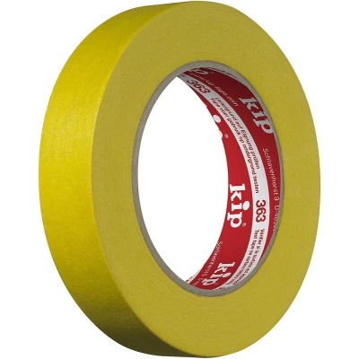 Afbeelding van Kip stukadoortape geel 363 24mm rol 50 meter