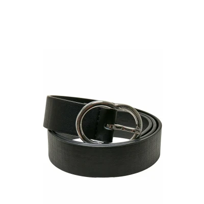 Afbeelding van Urban Classics Small RING Buckle Riem, Maat: Medium, Black silver