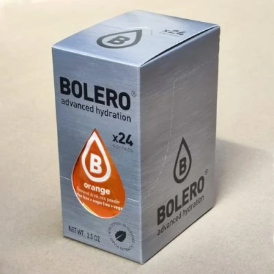 Afbeelding van Bolero Sinaasappel, 24 x 3 g, suikervrij, gezoet met stevia + vitamine C, voor kinderen en sporters, glutenvrij, veganistisch, sinaasappelsmaak