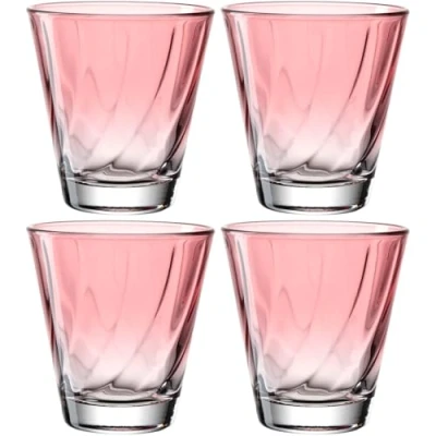 Afbeelding van Leonardo Drinkglas 215ml red TWIST SET/4