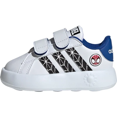 Afbeelding van adidas Sportswear Marvel S Spiderman Grand Court Sneakers laag voor kinderen, Maat: 20, Cloud white core black royal blue Kunststof