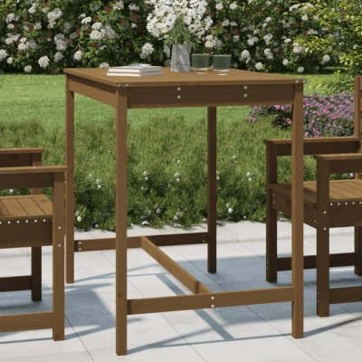 Afbeelding van Tuintafel 121x82,5x110 cm massief grenenhout honingbruin