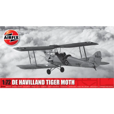 Afbeelding van 1:72 Airfix 02106A De Havilland DH 82 Tiger Moth Propeller Vliegtuig Plastic Modelbouwpakket