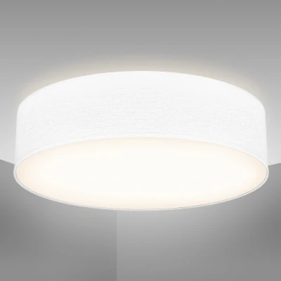 Afbeelding van B.K.Licht Plafondlamp Ø38cm wit excl. 2x E27 lichtbronnen