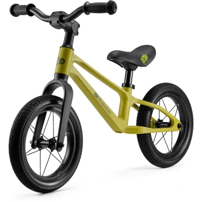 Afbeelding van Kinderkraft ETER Loopfiets Superlicht en duurzaam Verstelbaar zadel 37 45 cm PU wielen 12 inch Antislip handgrepen Voor kinderen vanaf 2 jaar Tot 35 kg Groeit mee met je kind Comfortabele eco leren zitting Lime