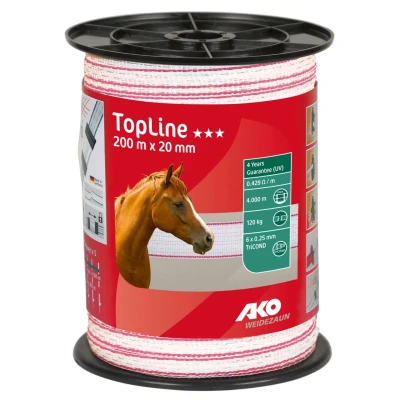Afbeelding van Ako Lint TopLine Wit/Roze 20mm x 200m