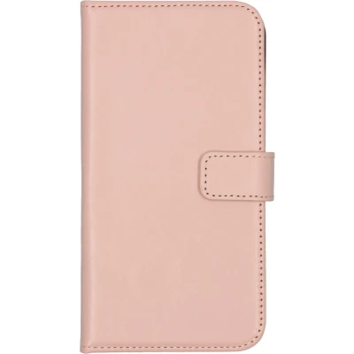 Afbeelding van Selencia Hoesje Geschikt voor iPhone 11 Met Pasjeshouder Echt Lederen Bookcase Roze