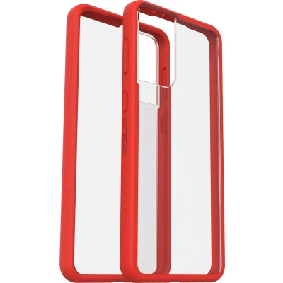 Afbeelding van Otterbox React Backcover Samsung Galaxy S21+ 5G Rood, Transparant Inductieve lading