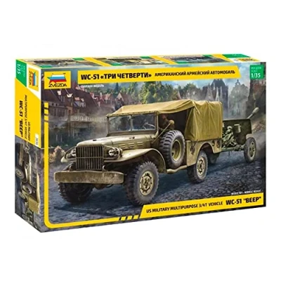 Afbeelding van 1:35 Zvezda 3656 Dodge WC 51 Beep Plastic Modelbouwpakket