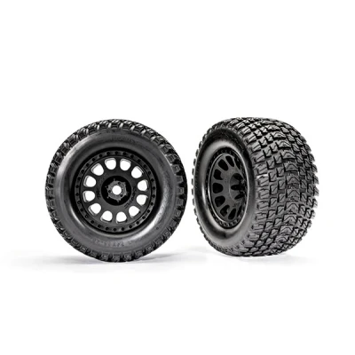 Afbeelding van Tires &amp; wheels, assembled, glued (XRT Race black Gravix tires, foam inserts) (left right)