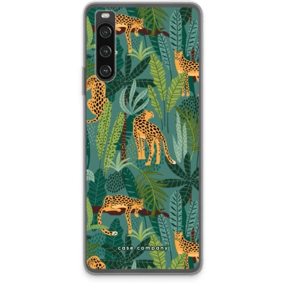 Afbeelding van Case Company® hoesje geschikt voor Sony Xperia 10 IV Luipaard 2 Soft Cover Telefoonhoesje Bescherming aan alle Kanten en Schermrand