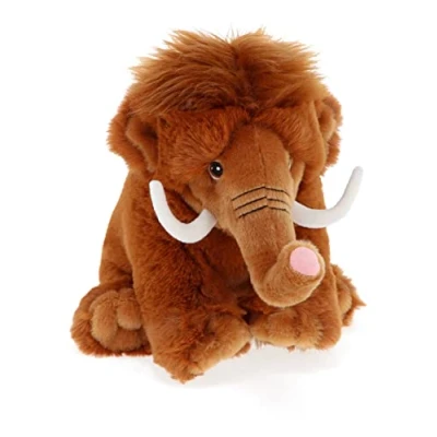 Afbeelding van Keel Toys pluche Mammoet knuffeldier bruin zittend 20 cm Luxe kwaliteit knuffels