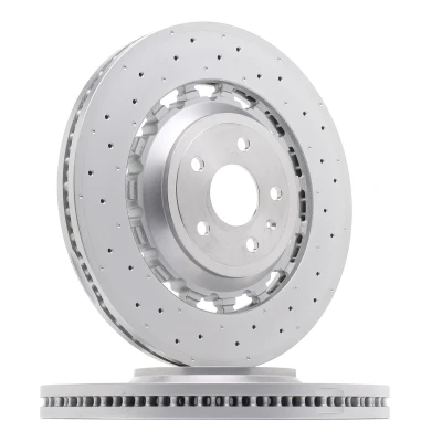 Afbeelding van BREMBO 09.D174.53 remschijf 370 34 5 geperforeerd/interne ventilatie, tweedelige Gecoat High carbon AUDI: A3 Saloon, Sportback