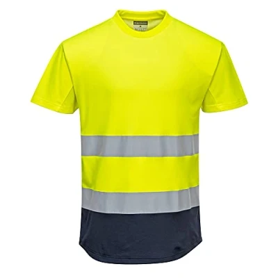 Afbeelding van T shirt Tweekleurig Mesh Blauw/geel C395 Portwest