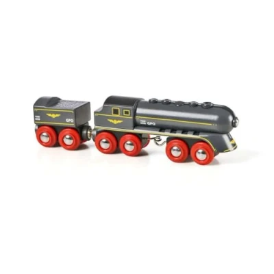 Afbeelding van Brio 33697002 Zwarte stoomlocomotief met kolentender