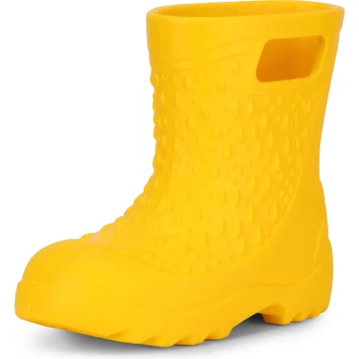 Afbeelding van Ladeheid Kinder Regenlaarzen Gevoerd en Waterdicht Vederlicht EVA LA DW KidsSpring Geel 1032 26/27